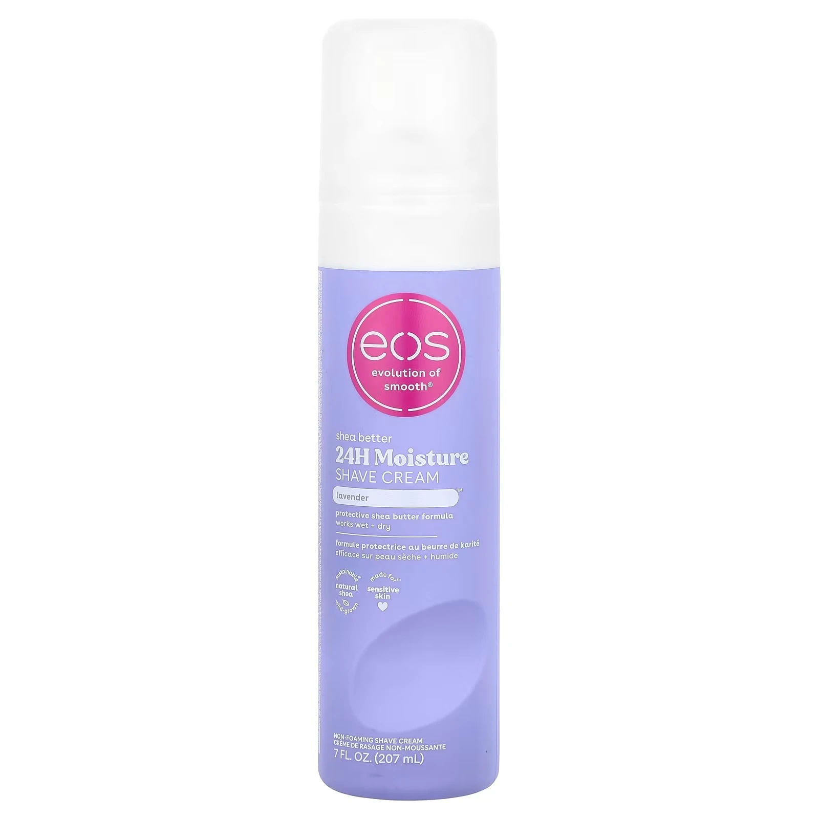 EOS Shea Better™ 24-Hour Moisturizing Shave Cream, Lavender Scent, 7 fl oz (207 ml)
