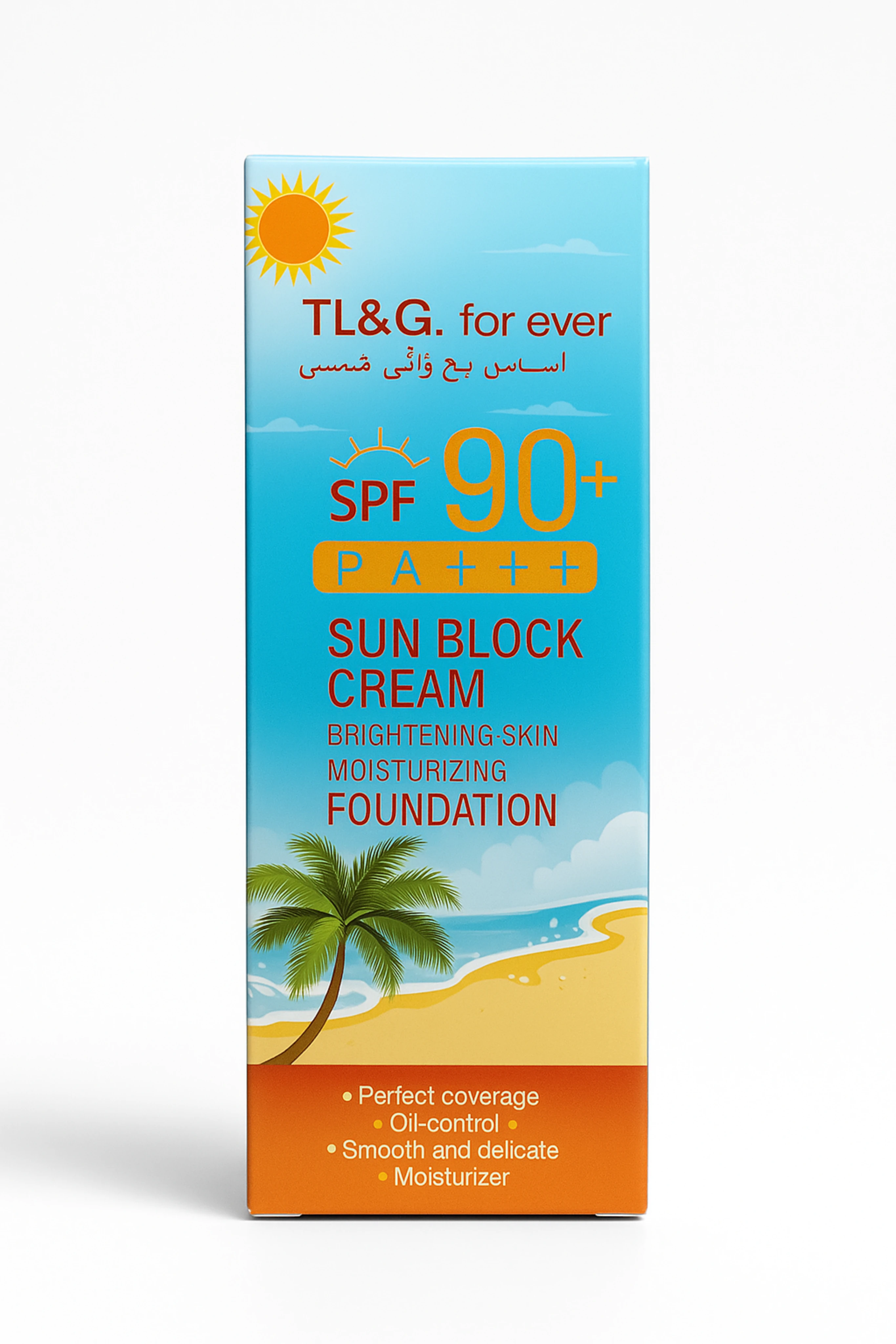 T L&G Forever SPF 90+ PA+++ Sun Block Cream Foundation