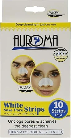 Auroma Deep Cleansing White Nose Pore Strips For All Skins - 10 Strips