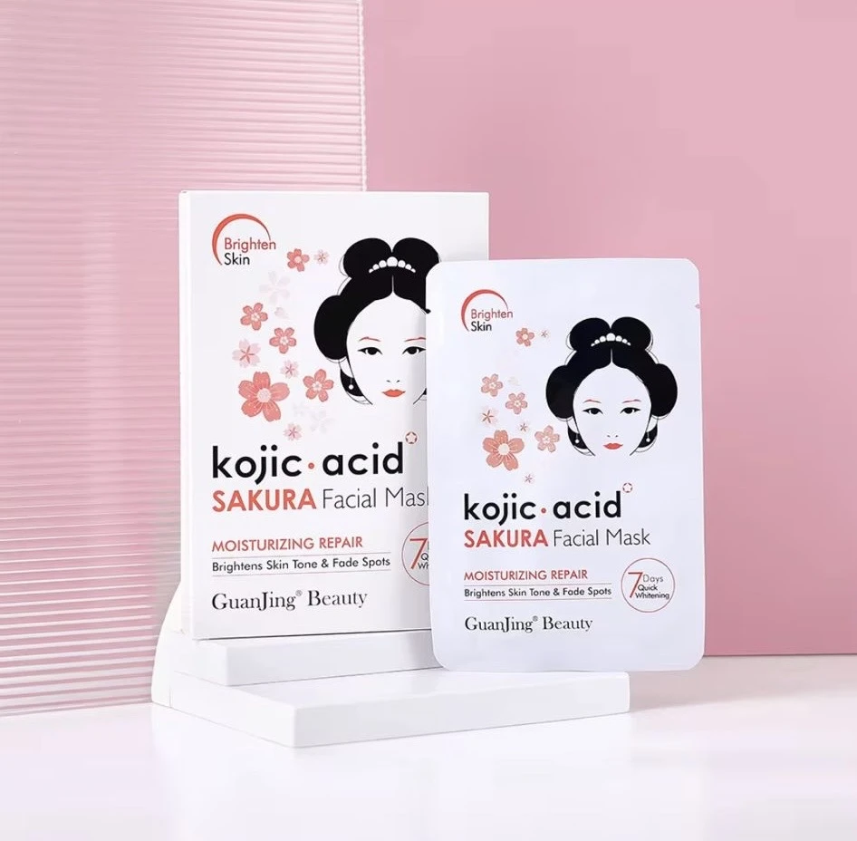 Guanjing Beauty Kojic Acid SAKURA Face Mask 5 pc 25 ml