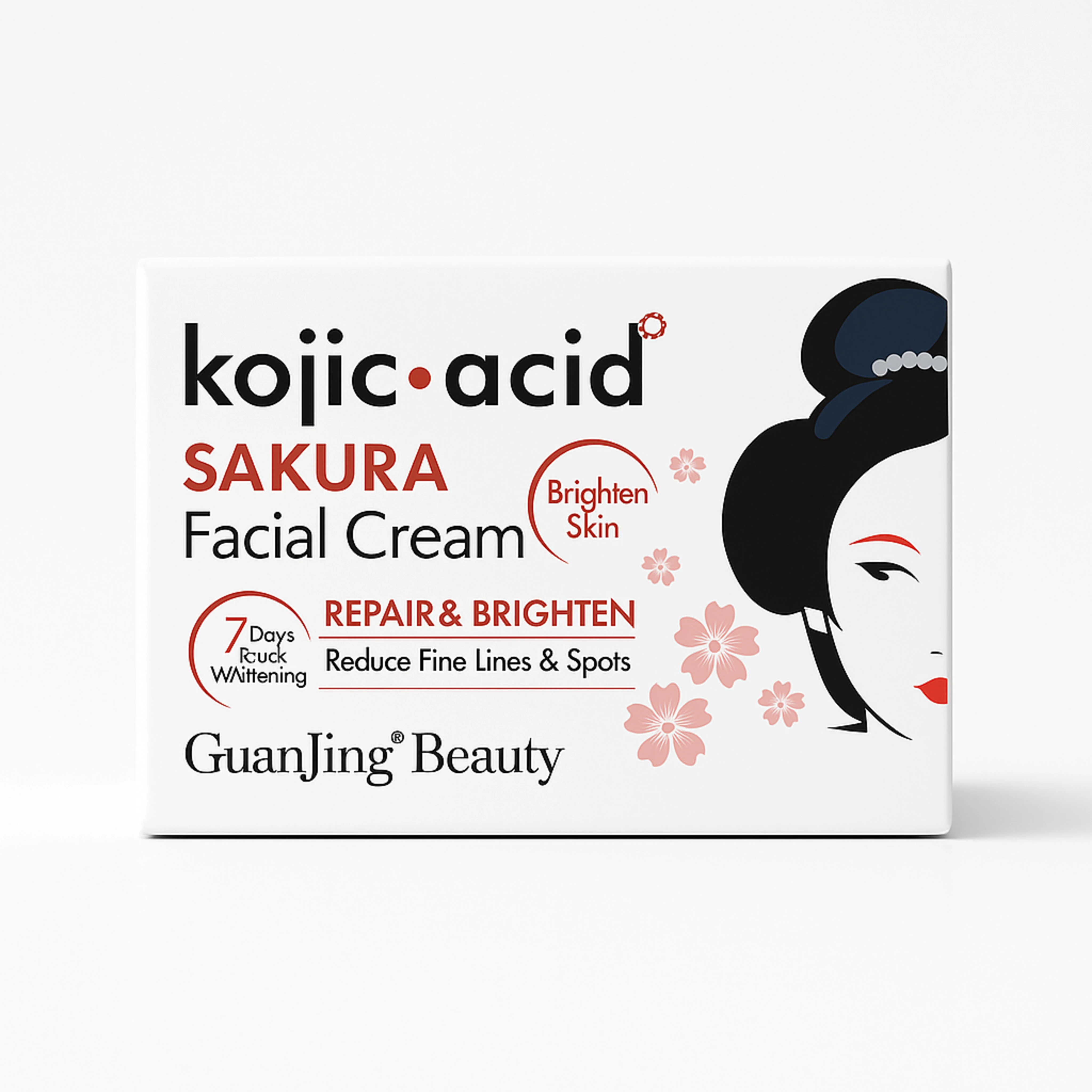 GuanJing Beauty Kojic Acid Sakura Facial Cream