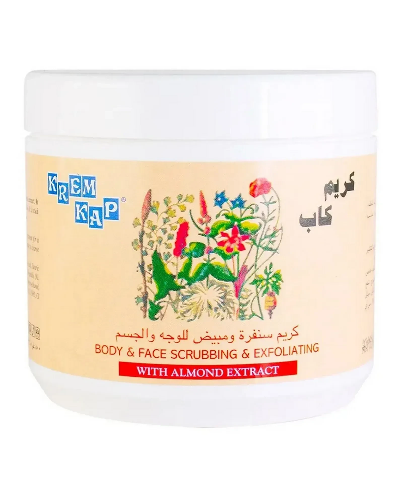 Krem Kap - Exfoliating Face & Body Scrub - Almond  Extract 500 g