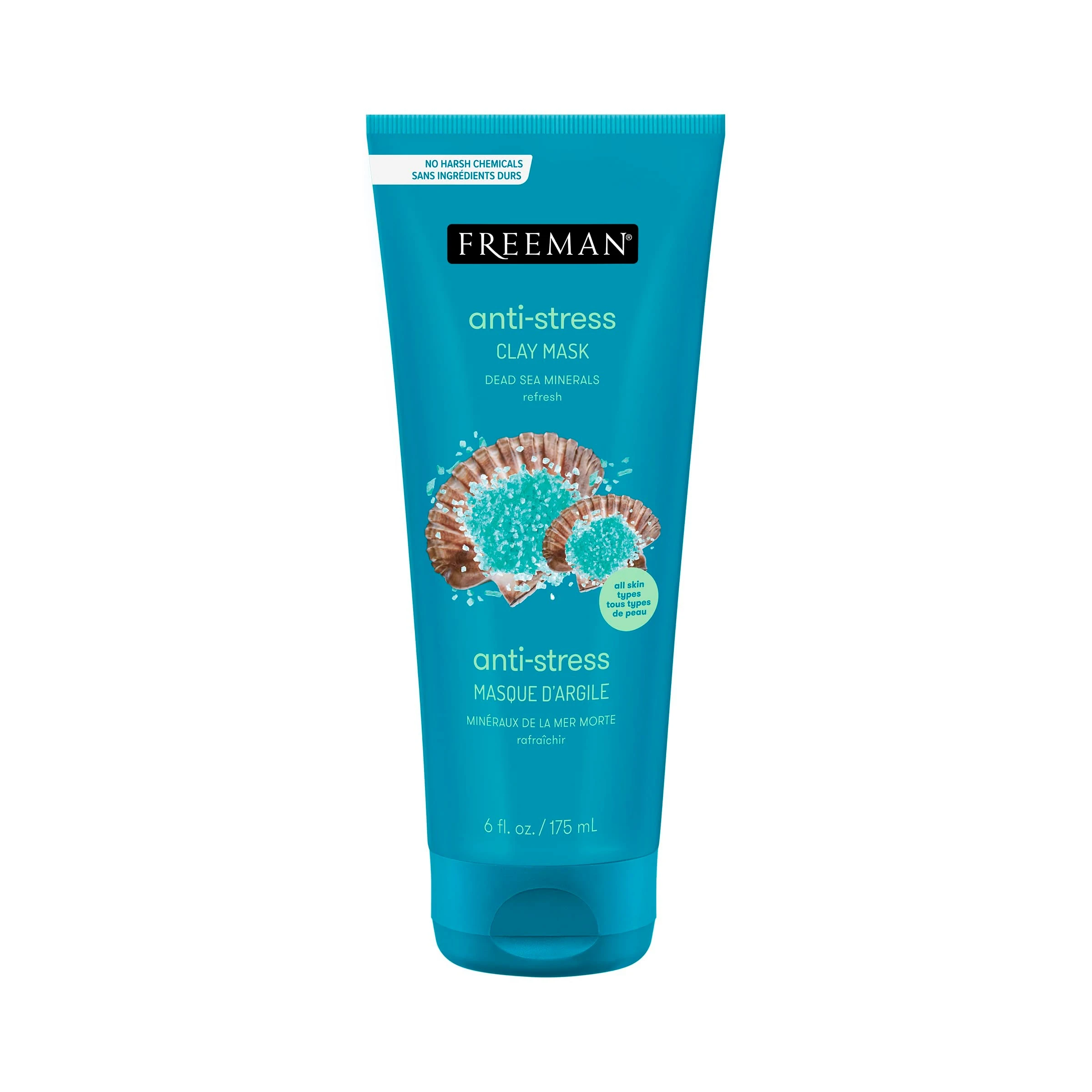 Freeman Anti-Stress Clay Mask, Dead Sea Mineral Refresh