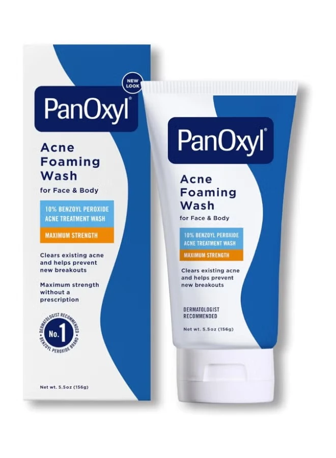PanOxyl Acne Foaming Wash 10% Benzoyl Peroxide Maximum Strength