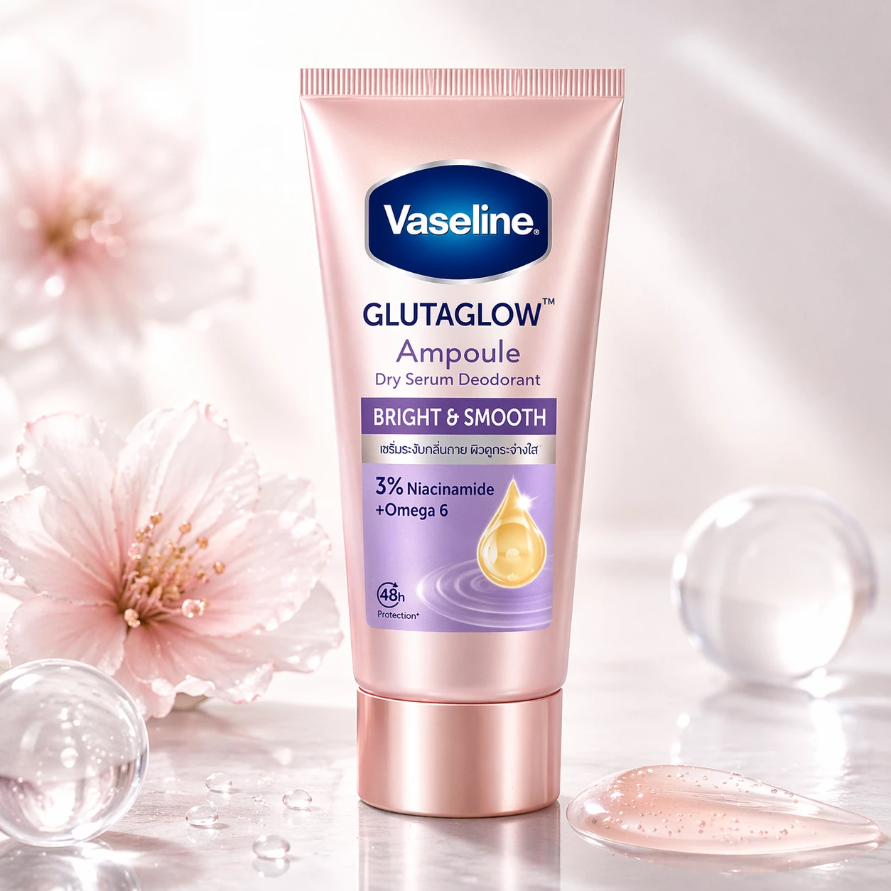 Vaseline GlutaGlow Ampoule Bright & Smooth Dry Serum Deodorant