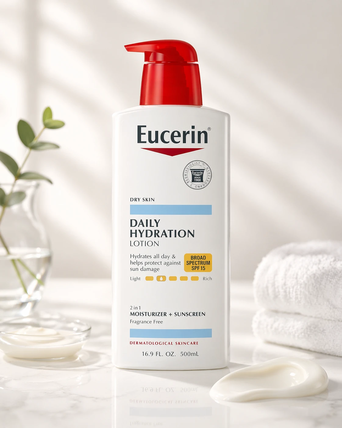 Eucerin Daily Hydration Lotion SPF 15 500 ml