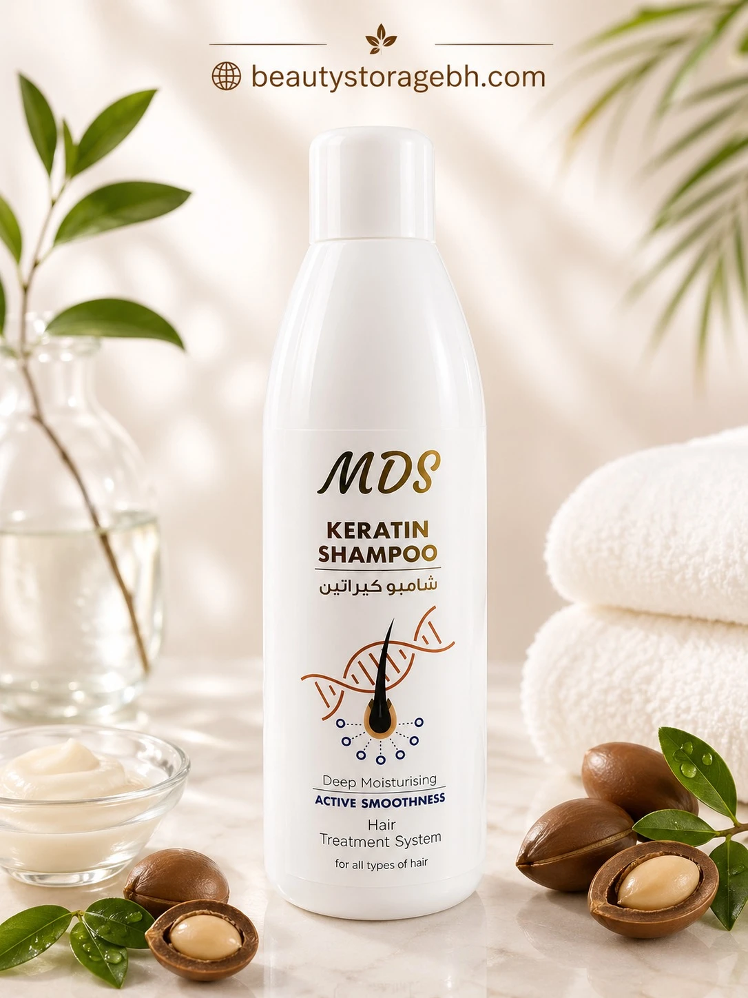 Mds Keratin Shampoo Deep Moisturizing Active Smoothness Hair Treatment System
