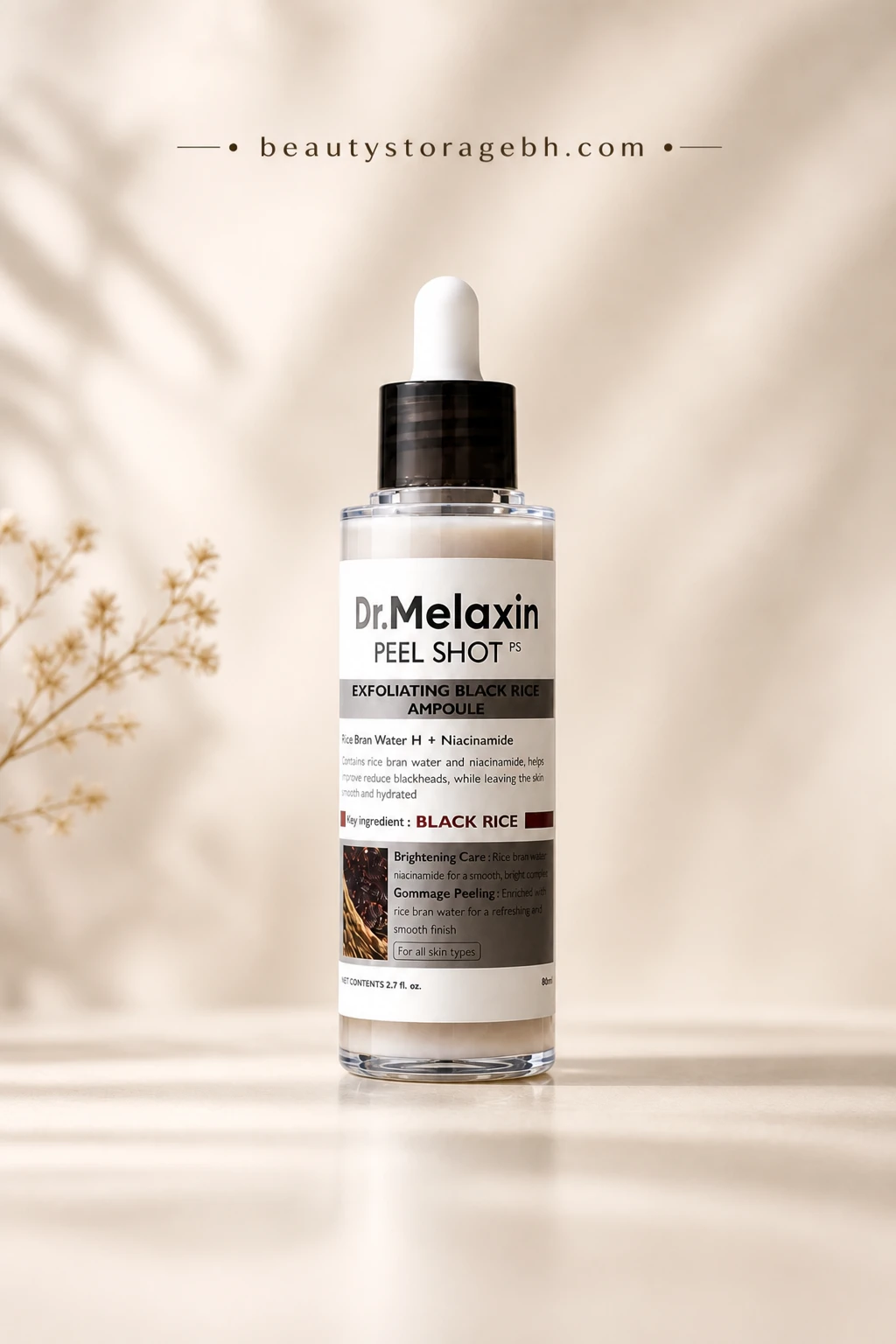 Dr. Melaxin Peel Shot Exfoliating Black Rice Ampoule